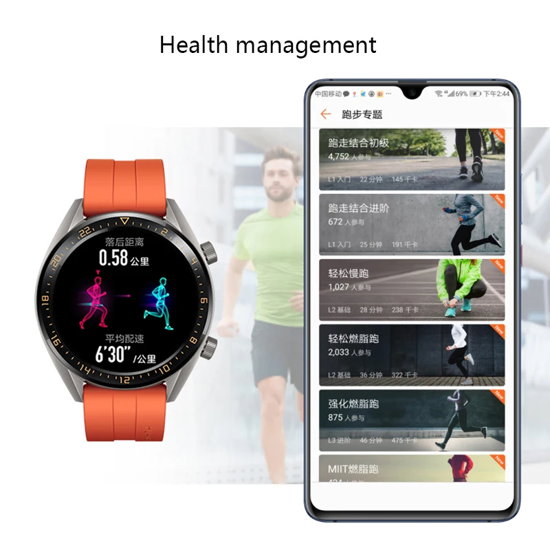 Смарт-часы HUAWEI GT, водонепроницаемые, трекер сердечного ритма, Поддержка NFC, gps, мужской спортивный трекер, Смарт-часы GT