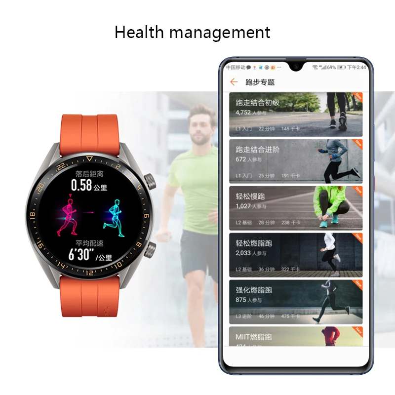  HUAWEI Uhr GT Smart Uhr Wasserdicht Herz Rate Tracker Unterstützung NFC GPS Mann Sport Tracker Smar