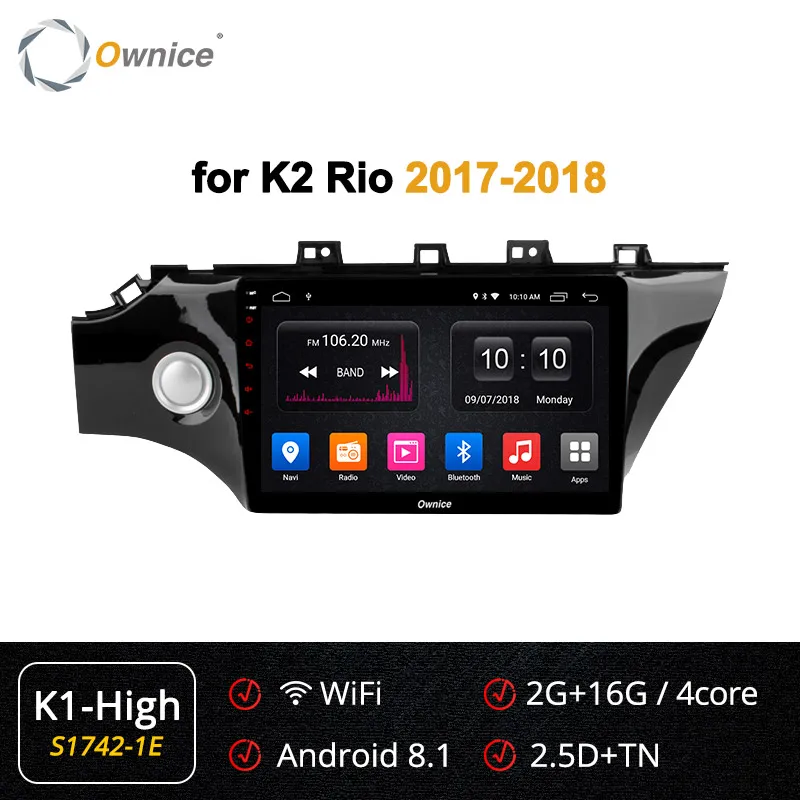 Ownice 360 панорама оптический K3 K5 K6 Автомобильный Радио Видео плеер навигация gps Android для KIA RIO 2 din 4 rio 4G LTE DSP - Цвет: S1742-1 K1 HIGH