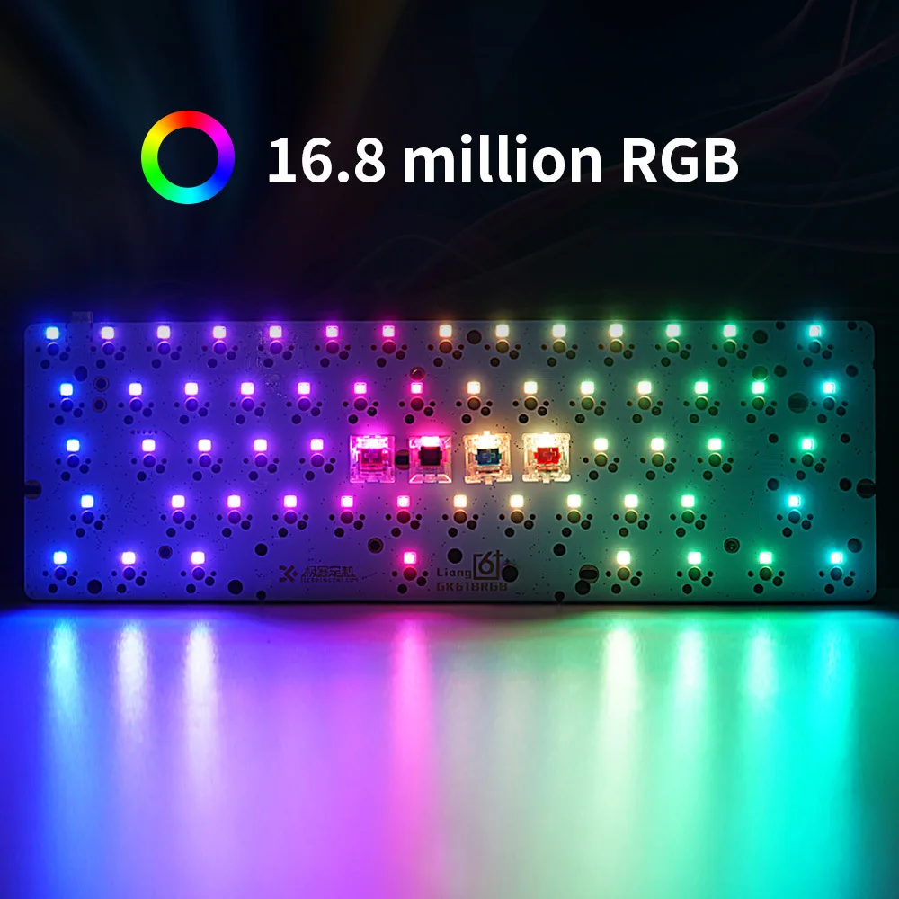 GK61 Rgb клавиатура GH60 механическая клавиатура музыкальный ритм Cherry Mx Swappable 60% заказной комплект монтажная плата PCB чехол для геймера