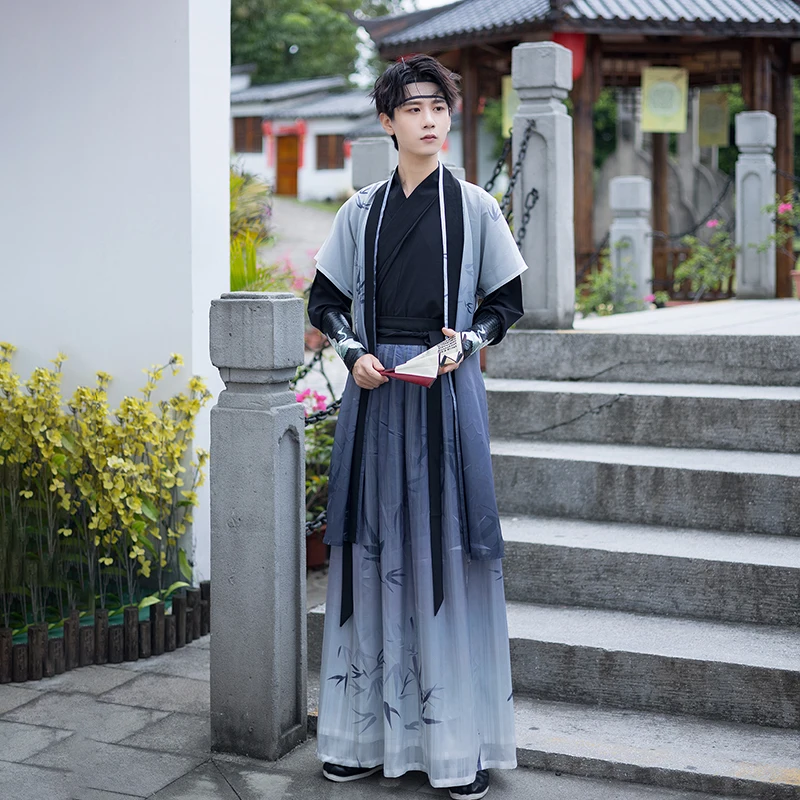 Plus Size Chinese Style Hanfu Dress Men's Modern Hanbok Ancient Tang  Dynasty Traditional Cosplay Performance Clothing Blue Robe| | - AliExpress