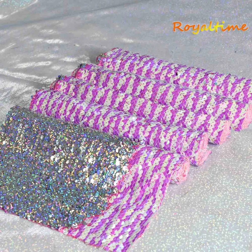 Laser Dot Pink Silver Sequin Patch 002