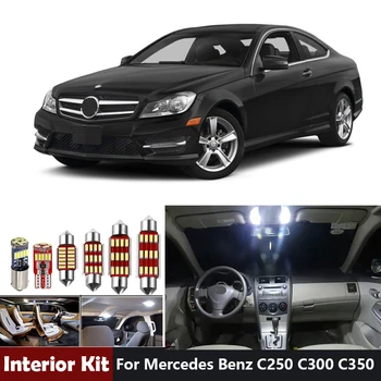 

14Pcs Car Led Bulbs Canbus Led Interior Light Kit For Mercedes Benz C250 C300 2011-2017 Trunk License Plate Light