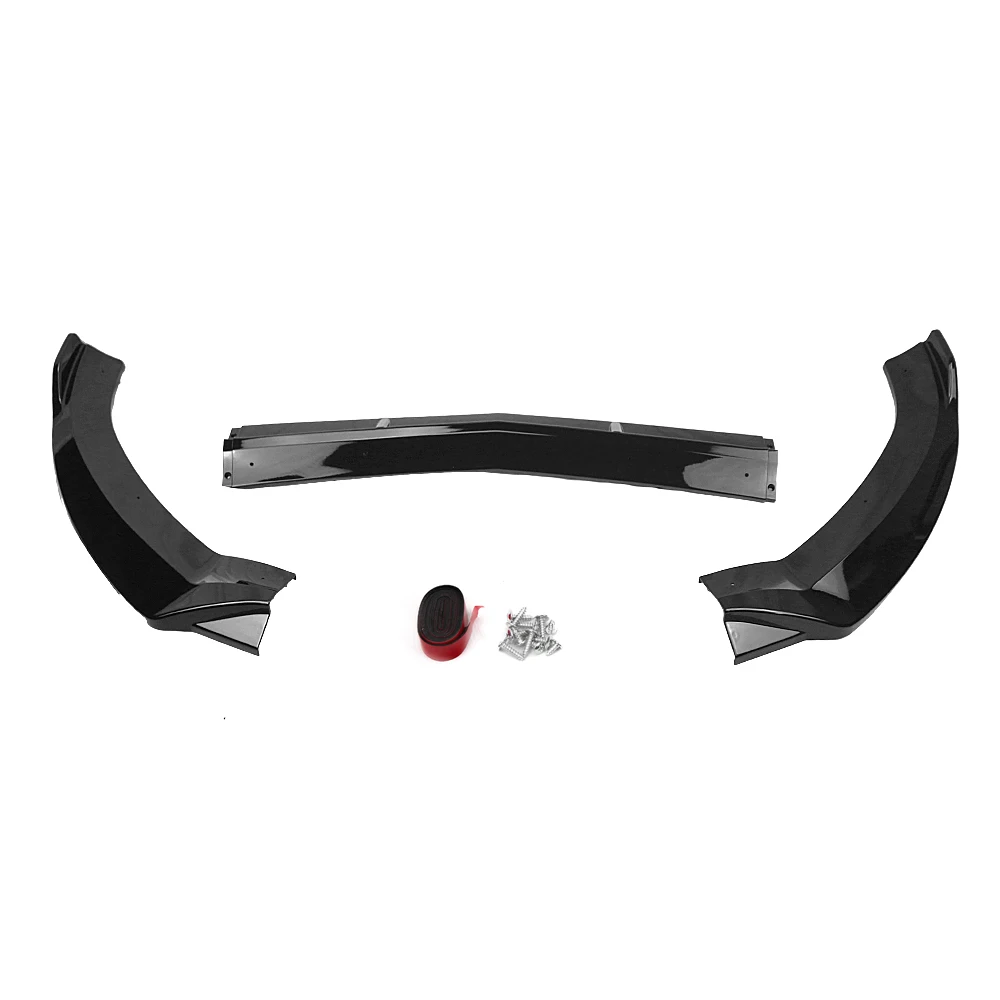 Front Spoiler Bumper Lip for Mercedes-Benz C-Class W205 Sport 2015- C180 C200 C300 Gloss Black Lower Body Splitter car bumper spoiler bumper lip bumper lip decoration