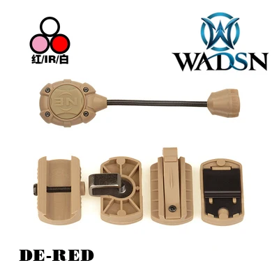 DE-RED WADSN Princeton Tec MPLS3 Тактический шлем светильник страйкбол, милитари, охота освещение светильник ing системы WNE05015 оружие светильник s - Цвет: DE-RED