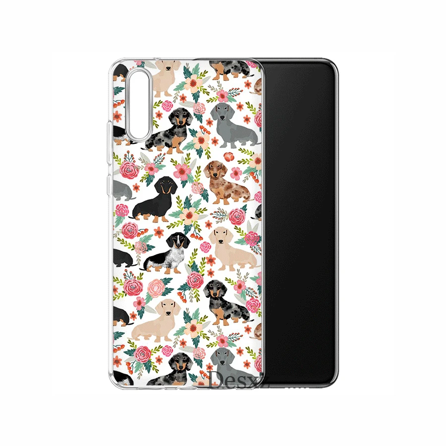 Чехол для мобильного телефона из ТПУ для huawei P30 P20 P10 P8 P9 Lite Pro P Smart Z Plus, чехол с изображением животных собак таксы