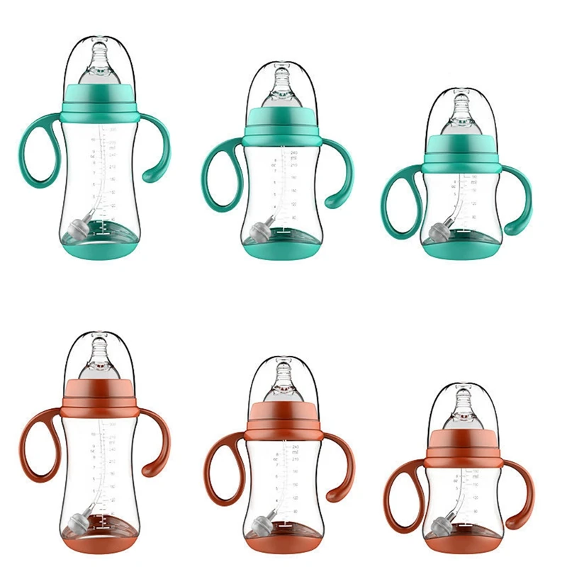 Breastfeeding Wide-mouth PP Bottles for Maternal Baby Double Handle Drinking Water Bottle Children Training Feeding Cup | Мать и ребенок
