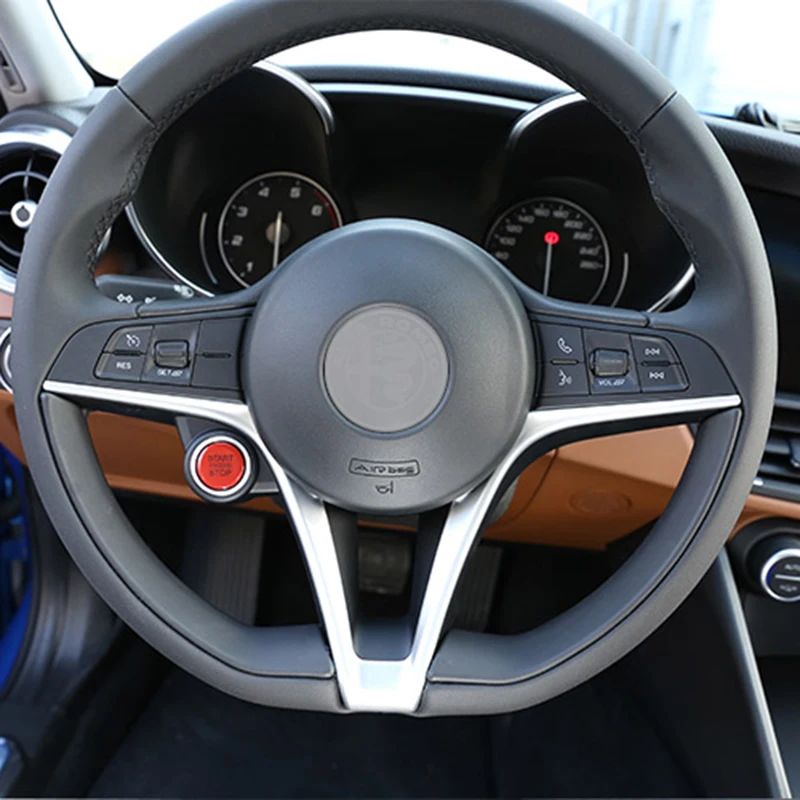 3 Цвета ABS автомобильный двигатель старт стоп кнопка кольцо Накладка для Alfa Romeo Stelvio Giulia автомобильные аксессуары