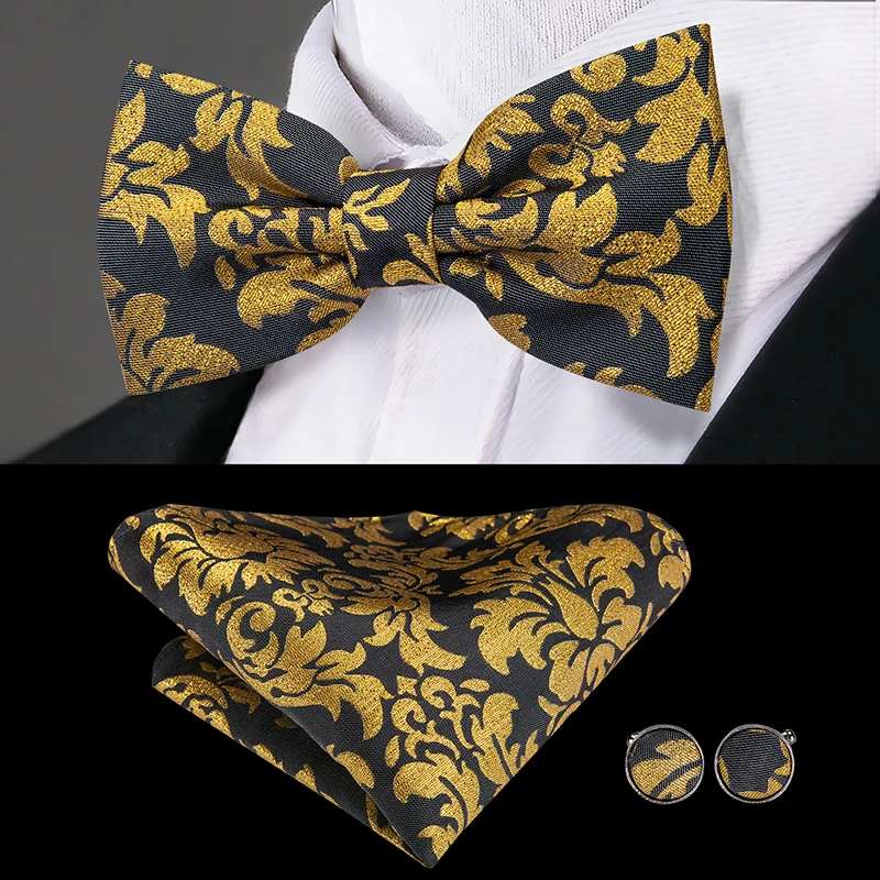 Роскошный шелковый Cummerbund 20 цветов галстук бабочка запонки Hanky золотые Cummerbunds для