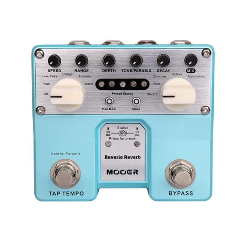 

MOOER Reverie Reverb Guitar Effect Pedal 5 Reverberation Modes 5 Enhancing Effects with Dual Footswitch TAP TEMPO Function