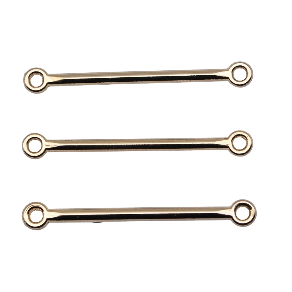 WYSIWYG 10pcs 5x40mm Long Strip Bar Charms Pendant DIY Jewelry Findings High Quality KC Gold Tone For Earring Making | Украшения и