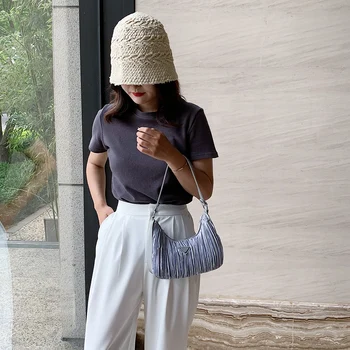 

Casual Women Handbag Pleuche PU Elegant Totes Female Pure Color Shoulder Bags Fashion Exquisite Shopping Bag