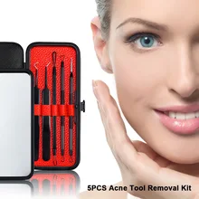 5 шт. инструмент для чистки пор набор для удаления из нержавеющей стали прибор для удаления прыщей набор для удаления угрей инструмент для удаления дефектов кожи