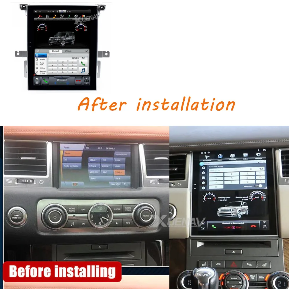 

Car Radio Android System 10.4 '' Tesla Vertical Player for Land Range Rover Discovery 4 2009-2016 GPS Nav Navigation Head Unit