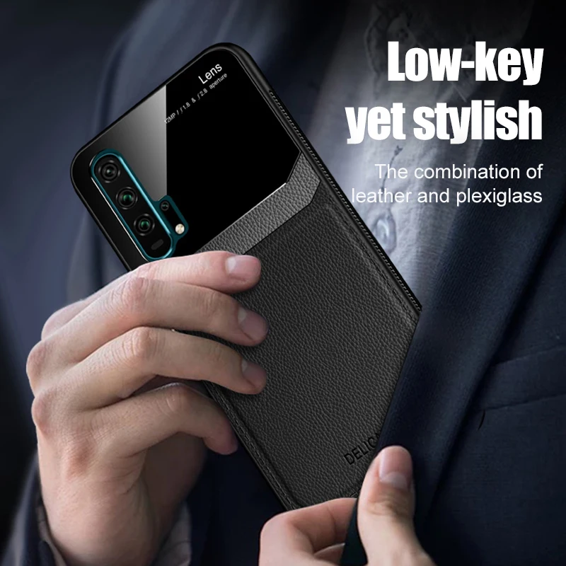 Кожаный зеркальный чехол для huawei Honor 20 8x 9x view 20 30 20i 10i 10 pro lite светильник nova 5t противоударный Роскошный чехол для телефона
