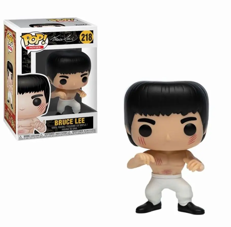 FUNKO POP Anime Limited Edition nunchucks Bruce Lee Flying kick Collection Model Toys PVC Action Figure Toy For Children Gift | Игрушки и