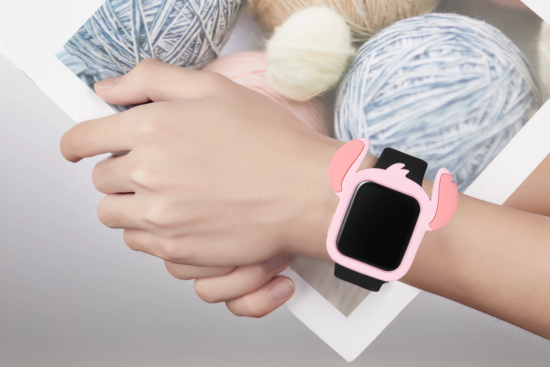 Стич Мультяшные силиконовые часы чехол для Apple Watch 5 44 мм 40 мм Бампер анти-падение Защитная крышка для iWatch серии 4 44 мм 40 мм