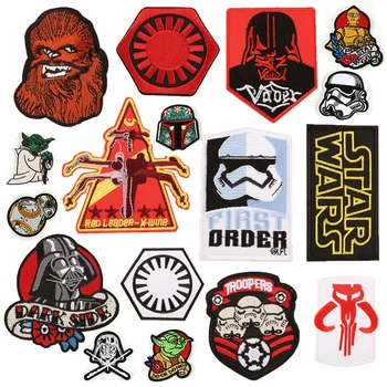 

Cute Star Wars Embroidery Patches For Clothing Applique Iron On Letter Patch Sticker Fabric Badge DIY Apparel Accessories