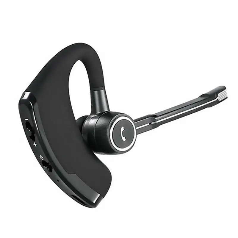 V8S черные деловые bluetooth-гарнитуры с шумоподавлением перезаряжаемые беспроводные наушники-вкладыши с ушным крюком