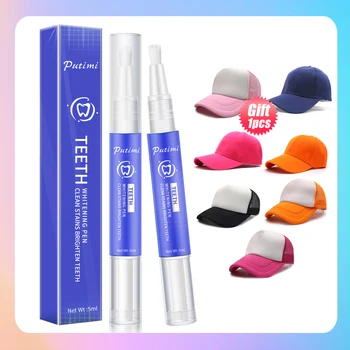 

Teeth Whitening Pen Cleaning Serum Removes Plaque Stains Dental Oral Hygiene Tooth Tools Gel Brush Whitenning Teeth With Hat