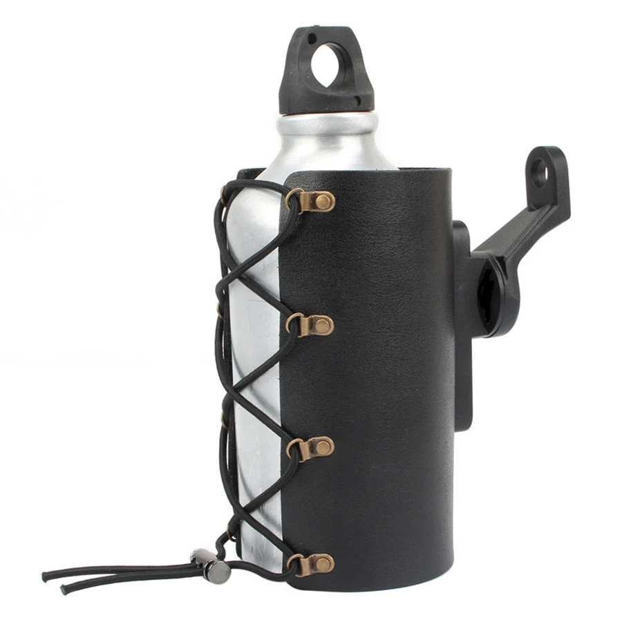 Мотоцикл черный PU держатель для напитков бутылка с жидким напитком держатель для 9 мм Монтажный Калибр