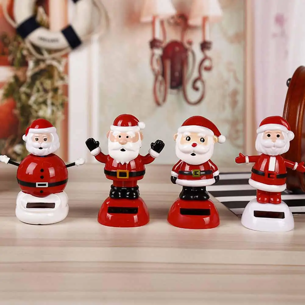 Chritmas на солнечной батарее автоматический качели Танцующая машинка интерьер встряхивание головные украшения авто аксессуары стиль