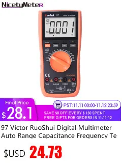 Хороший ST830L Профессиональный мини размер ладони 2000 отсчетов ручной диапазон постоянного тока Измерение сопротивления цифровой мультиметр