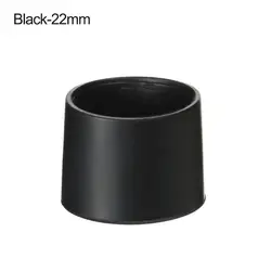 Set of 10 Rubber Chair Leg Caps - Durable Furniture Feet Protectors and Leveling Pads (Black - 22mm)