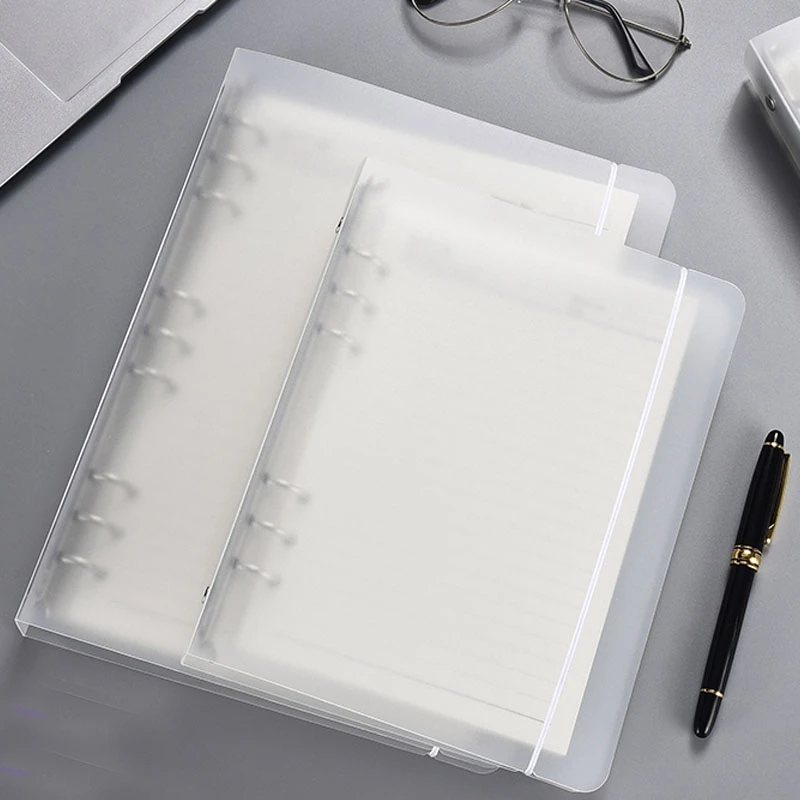 B5/a5 Diary Pp Matte Transparent Loose Leaf Binder Notebook Cover 6/9