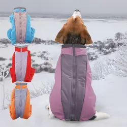 Зимняя Теплая Одежда для собак, хлопковые пальто, куртка, пальто на молнии для маленьких мальчиков и девочек, светоотражающий пуховик для