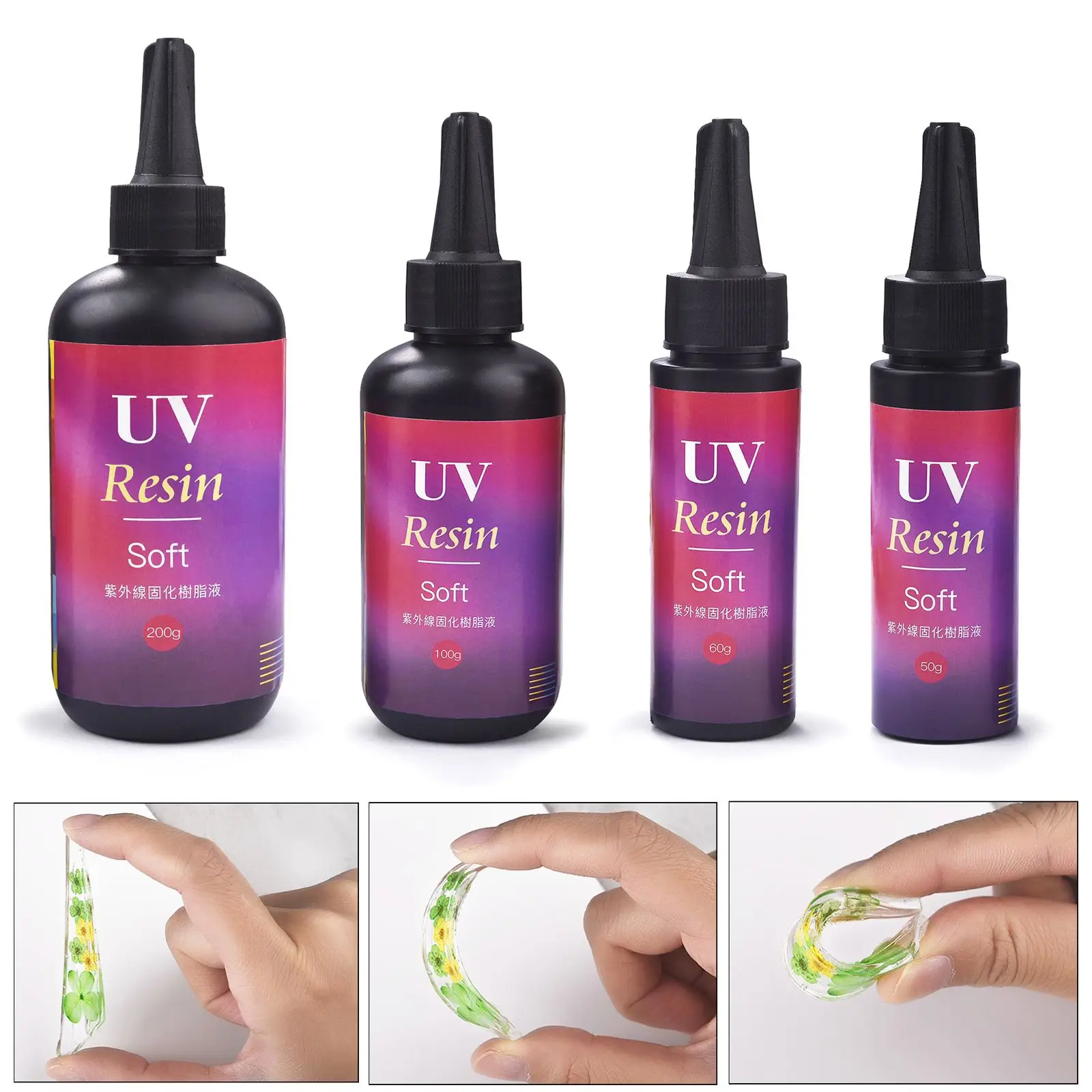 UV Resin Glue Crystal Clear Ultraviolet Curing Epoxy Resin Flexible UV