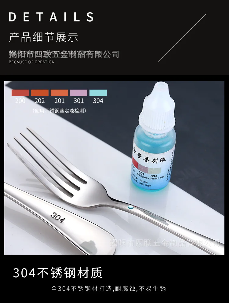 Cross Border 304 Stainless Steel Knife, Fork And Spoon Steak Knife And Fork Five Pieces Set Children Dessert Ladel Customizable