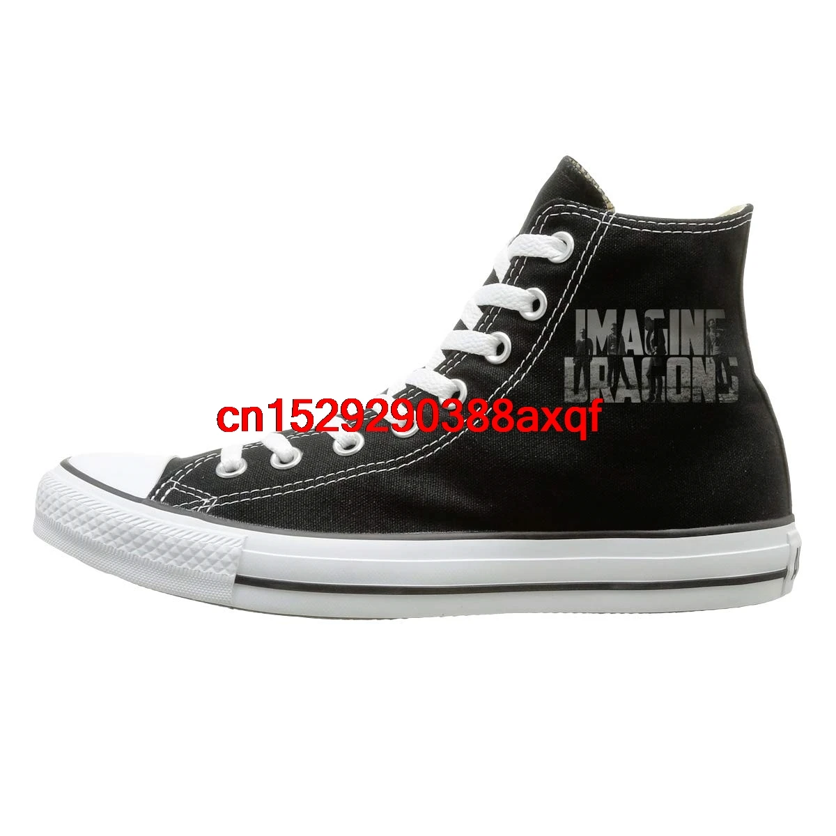 

Women Men Casual Shoes Big Youth 'Imagine Dragons' Logo High-top Canvas Shoes