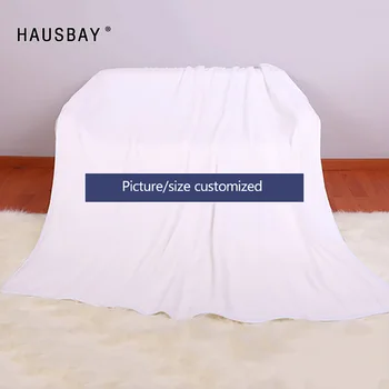

Creative Customized Flannel Blanket Polyester Thick Double-layer Blanket Custom DIY Personalized Blanket Sofa/Bed Cover BK022