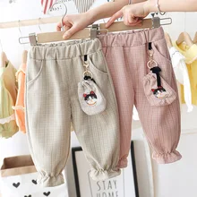 Новые милые штаны для маленьких девочек на весну-осень повседневные штаны одежда для малышей длинные штаны принцессы для детей