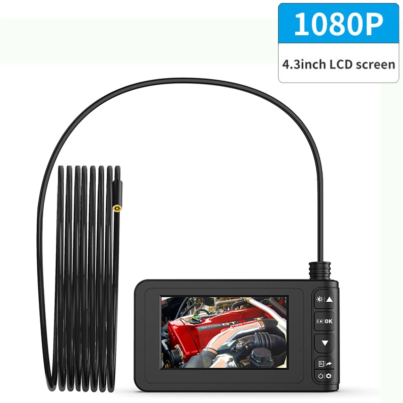

1080P Digital Industrial Endoscope Borescope Videoscope CMOS Sensor 3/5/10M Hard Line Snake Inspection Camera Handheld Endoscope