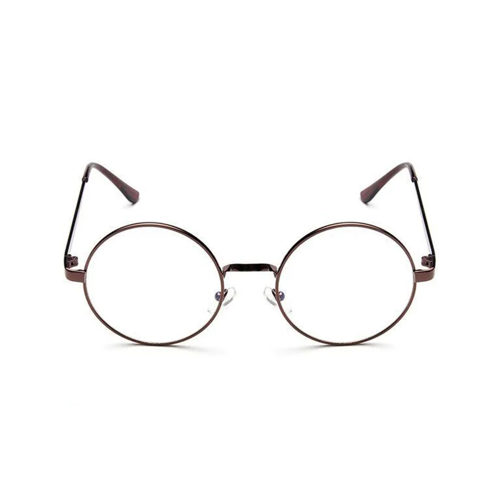 Новинка, классические винтажные очки унисекс, оправа, круглые линзы, плоская близорукость, оптическое зеркало, простые металлические очки для женщин/мужчин, оправа#40