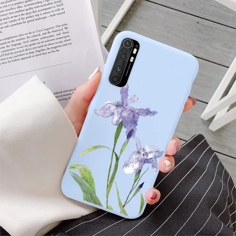 For Xiaomi Mi Note 10 Lite Case 6.47" Soft Silicone Back Cover For Mi Note10Lite MiNote10Lite Flower Dinosaur Protective Bumper samsung flip cover Cases & Covers