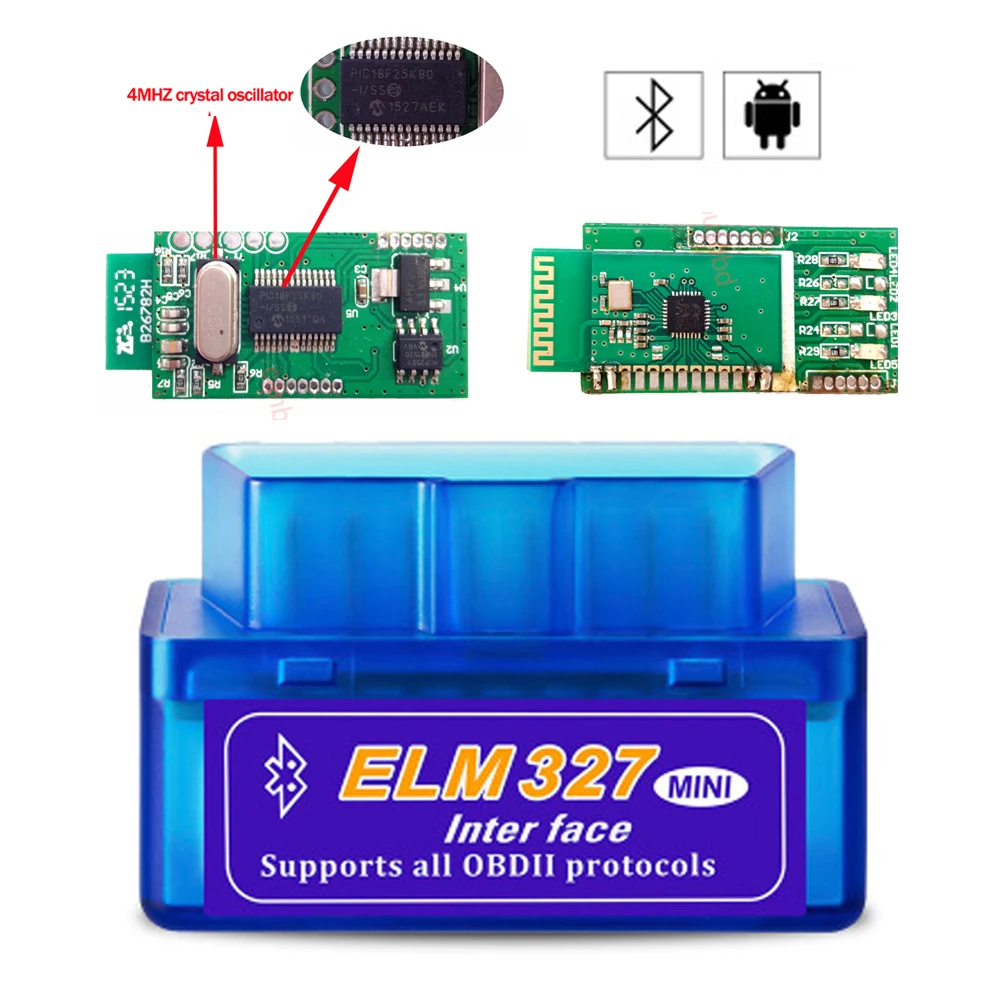 Car ELM327 OBD2 2 II16pin EML 327 V1.5 MINI Bluetooth Auto ODB Software General CAN BUS Double Bboard | Автомобили и мотоциклы