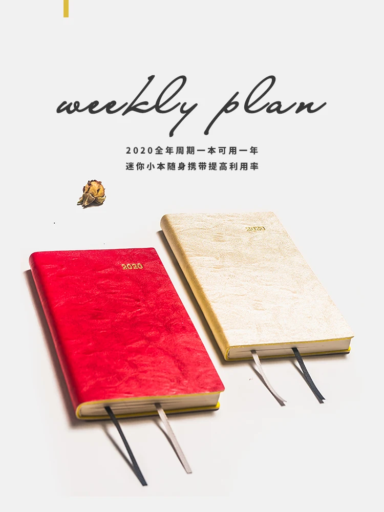2020 A6 mini letter print portable daily planner notebook 365 days monthly yealy pocket agenda Pu cover planner 2020 A6 mini letter print portable daily planner notebook 365 days monthly yealy pocket agenda Pu cover planner