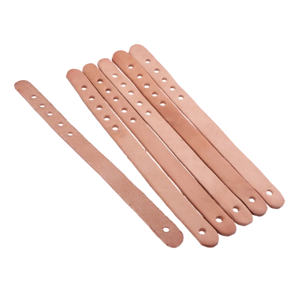 Pack of 6 Pool Eight Ball Table Pocket Rail Leather Belt Billiards Accessories