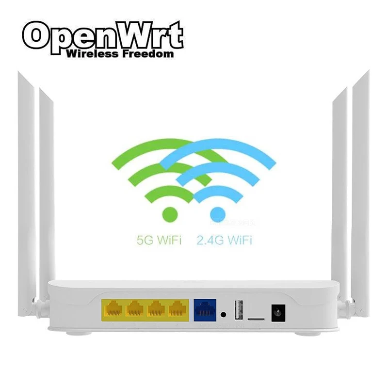 Wi-Fi роутер OpenWRT 1200 Мбит/с 2 4 ГГц 5 0 | Компьютеры и офис