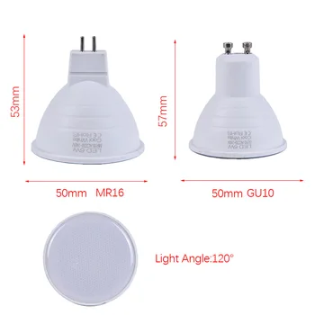通販 220 12v白ランプダウンライト調光対応GU10 Cob Ledスポットライト6ワットMR16電球ライト