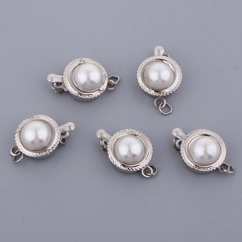 5 Pieces silver color Pinch Push Clasps Buckle DIY Accessories Box Clasp For Jewelry Necklace Bracelet Making Findings