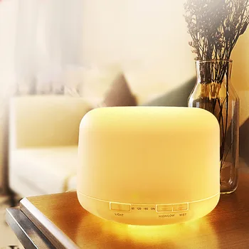 

Essential Oil Diffuser LED Light Humidifier Warm Light Air Humidifier ABS Desktop Warm Home Decor Remote Control Gas Purifier