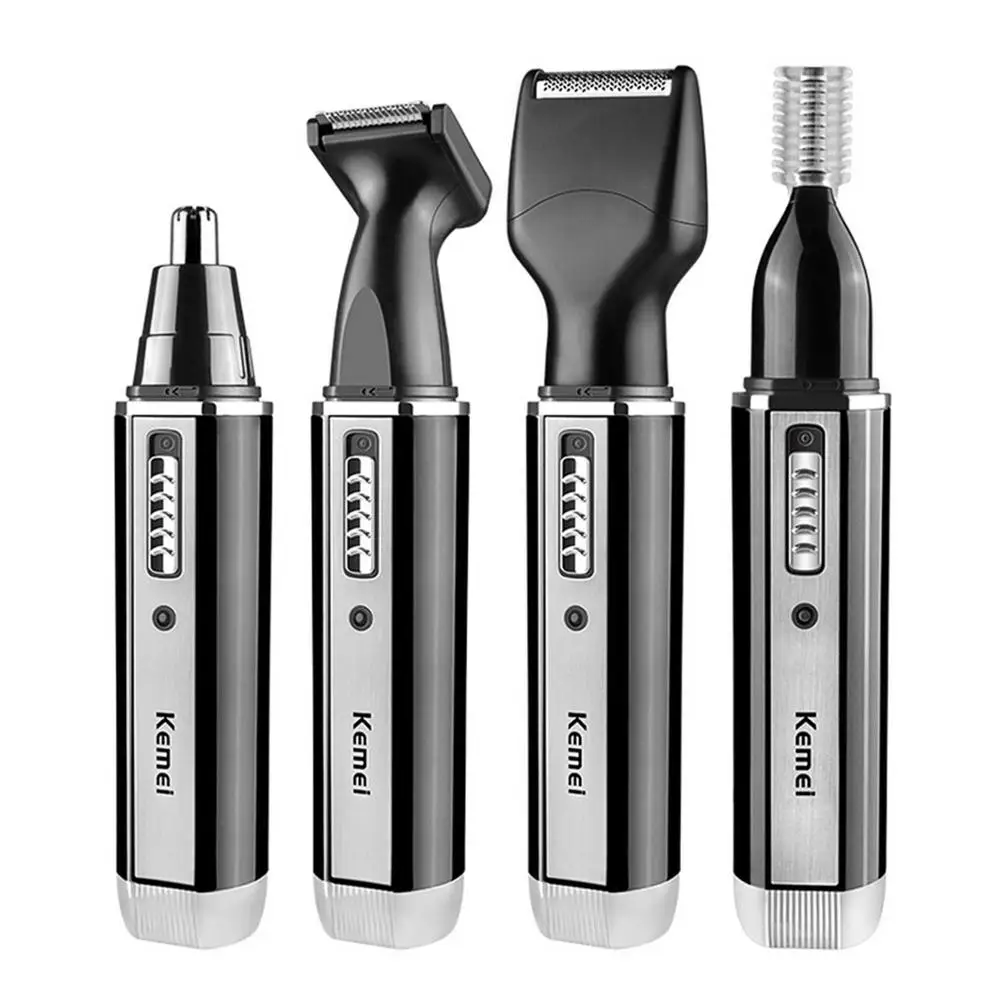 

4 in1 Electric Ear Nose Trimmer for Men Shaver Rechargeable Hair Removal Eyebrow Trimer Safe Lasting Face Care Tool Kit EU Plug