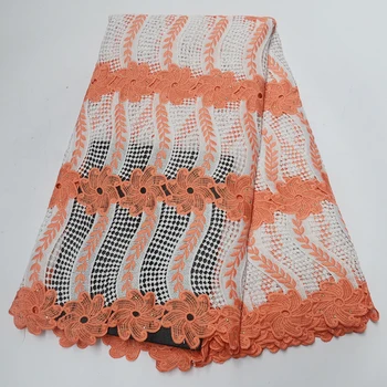 

African cord lace fabric 2019 embroidered stones water soluble lace high quality Nigerian chemical guipure lace for party dress