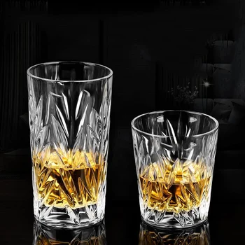 

Set of 2 top quality whiskey wine glass for party club beer drinking glass cups 200902-18