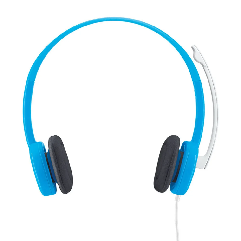 Classic Computer PC Desktop Accessaries Supplies Dual 3 5mm Wired Headphone Stereo Over Ear Headset with Microphone