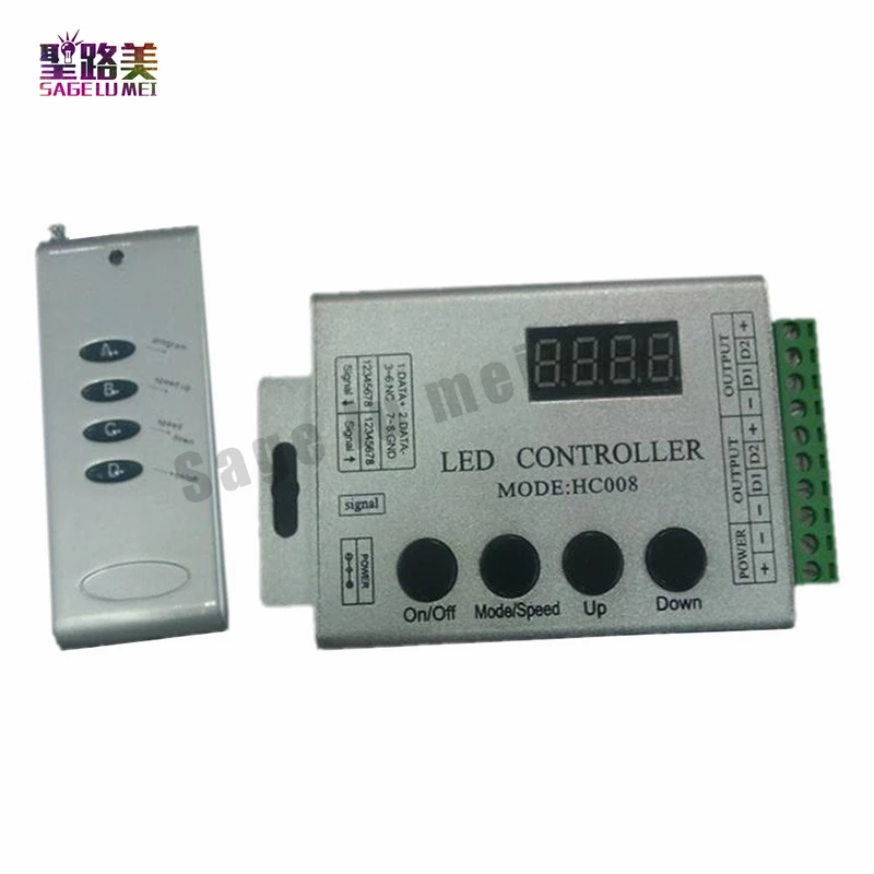 DC12V 5-24 В 4 клавиши HC008 Программируемый rgb светодиодный контроллер пикселей RF